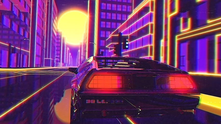 Retro Drive (VJ Loop), Retro-Auto der 80er Jahre HD-Hintergrundbild