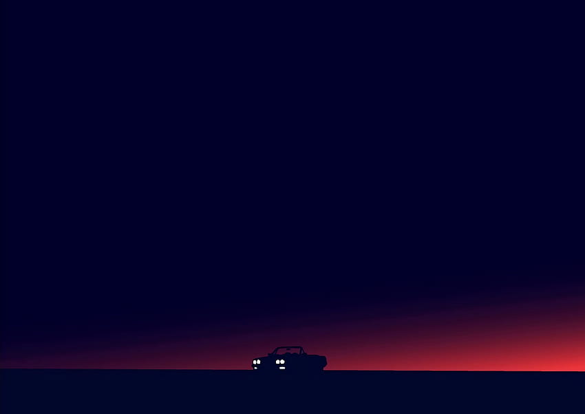 ศิลปะ เวกเตอร์ ขอบฟ้า มืด รถยนต์ วอลล์เปเปอร์ HD