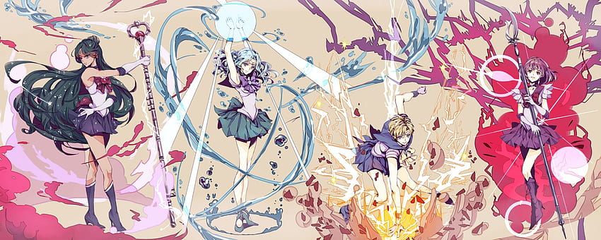 Outer Senshi - Bishoujo Senshi Sailor Moon Anime Board HD wallpaper