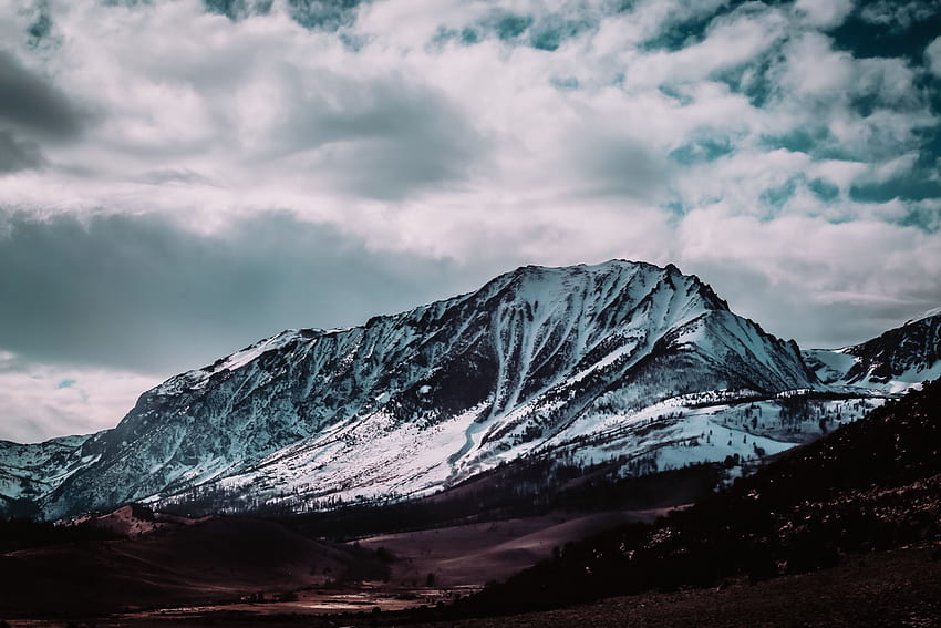 Природа, планини, връх, върхове, покрити със сняг, заснежено HD тапет