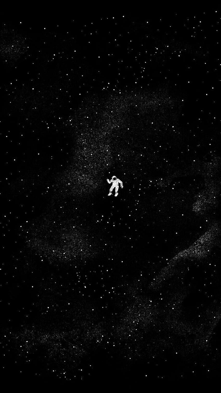 Kesepian•. Ilustrasi astronot, Walpaper pretos, Planos de fundo wallpaper ponsel HD