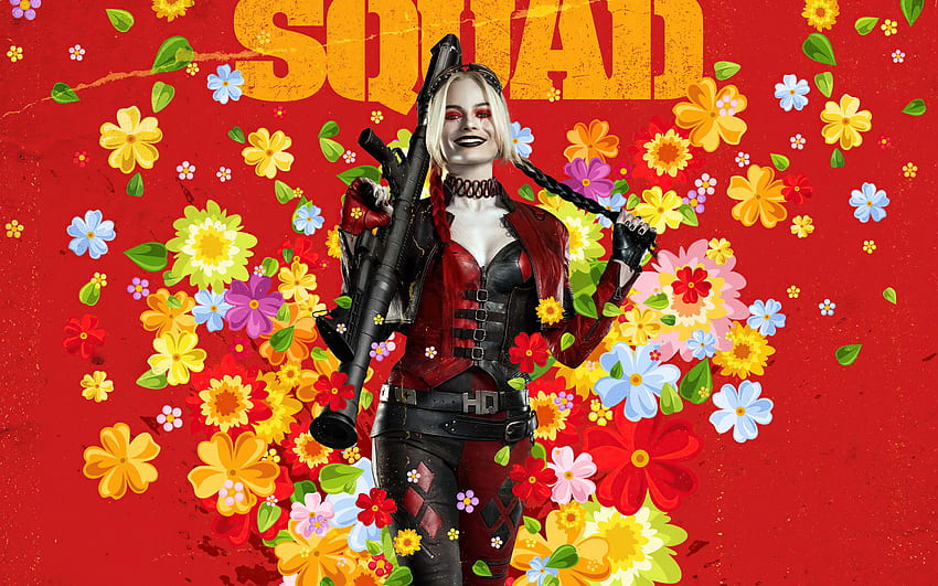 The Suicide Squad 2, 2021, Harley Quinn, poster, materiale promozionale, Margot Robbie, attrice americana, personaggio di Harley Quinn Sfondo HD