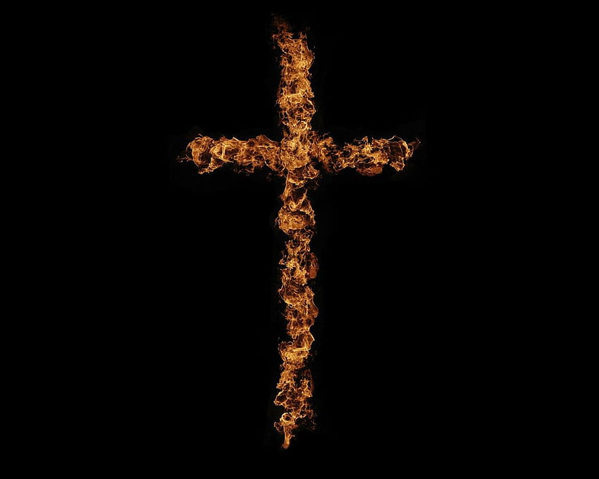 Cross of Fire - Christian and Background HD wallpaper