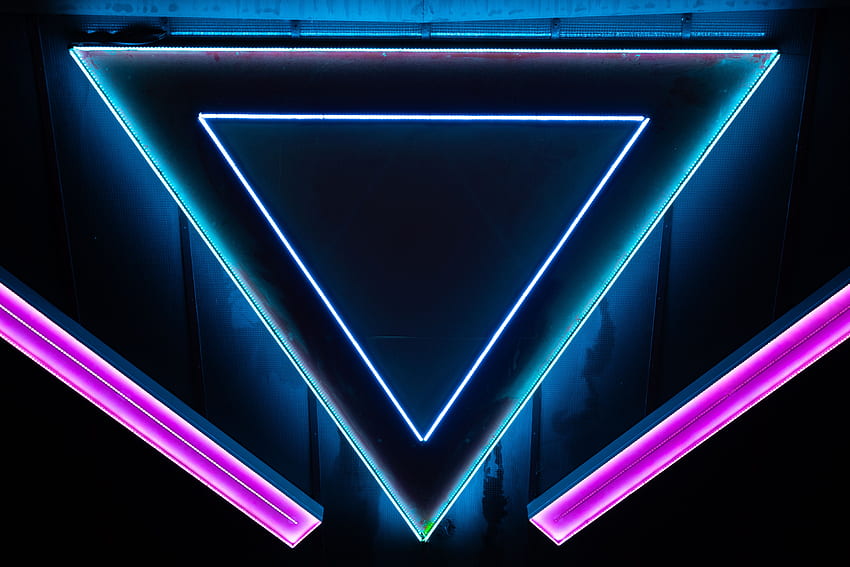 Dark, Form, Neon, Forms, Shapes, Shape, Triangle HD wallpaper