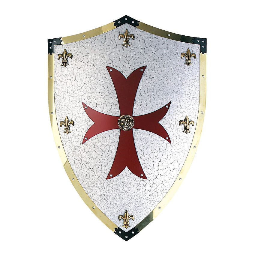 フルール・ド・リスの付いたテンプル騎士団の盾。 テンプルクロス、テンプルiPhone HD電話の壁紙