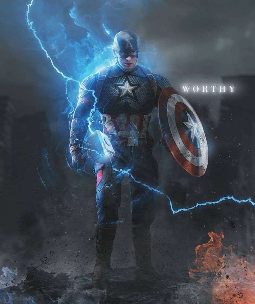 Capitán América, Capitán América Mjolnir fondo de pantalla del teléfono