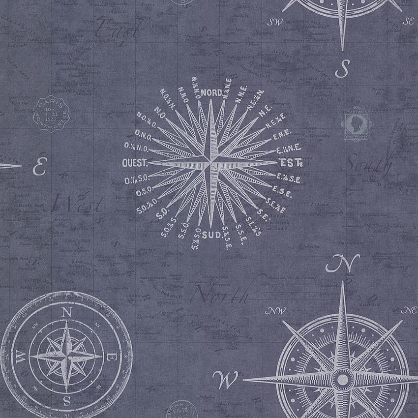 Beacon House Navigate Ocean Vintage Compass Океанска хартия, която може да се отлепи (покрива 56,4 кв. фута) 2604 21213 The Home Depot, античен компас HD тапет за телефон