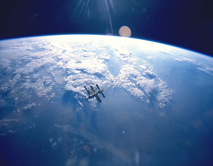 เมฆ นอกโลก คือ โลก บรรยากาศ โคจรรอบสถานีอวกาศนานาชาติ สถานีอวกาศ – วอลล์เปเปอร์ HD