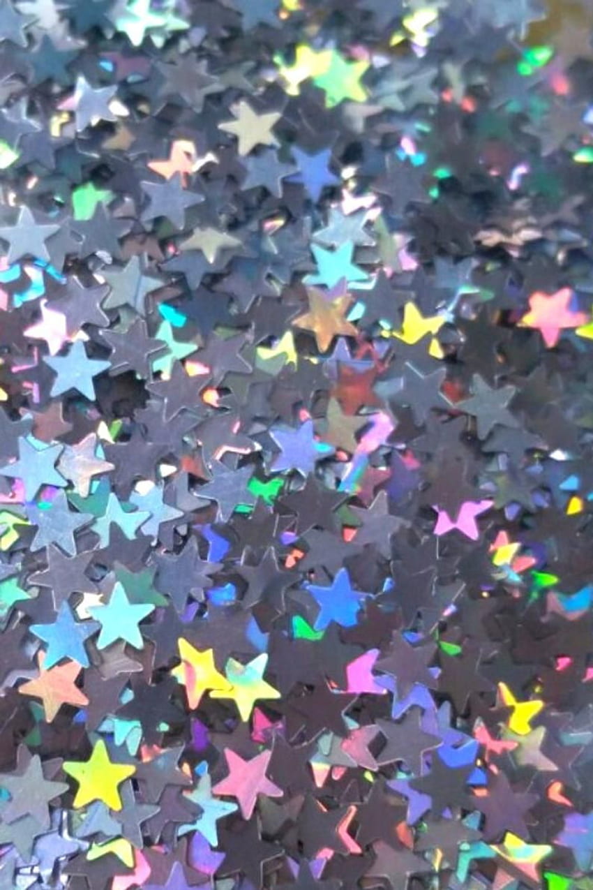 Silberner Stern-Glitter, Schmetterlings-Glitter, Goldstern, Konfetti, Holo, holografischer Glitter für Schleim, klobiger Glitter, Bulk-Versand, funkelnd. Funkelt Hintergrund, holografischer Glitzer, Glitzerhintergrund HD-Handy-Hintergrundbild