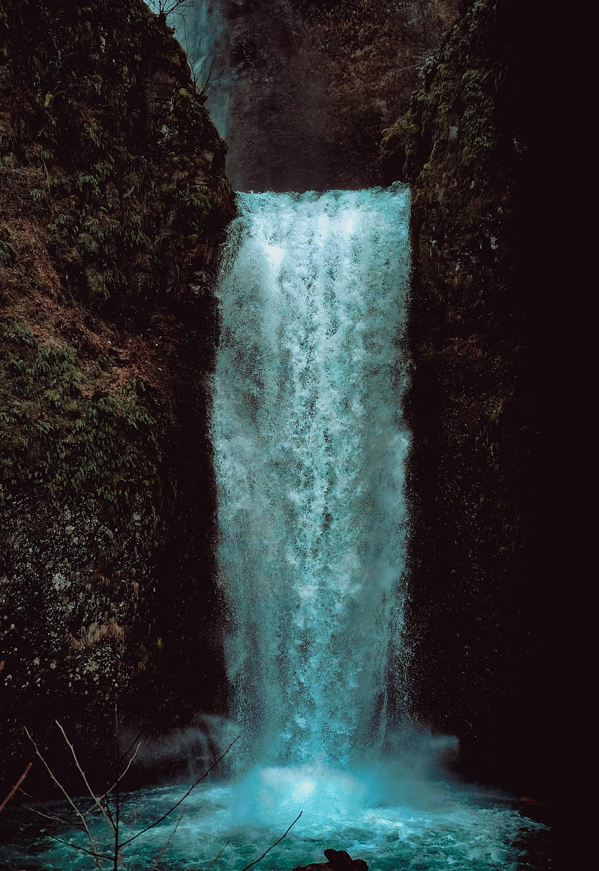 Nature, Water, Rock, Waterfall, Break, Precipice HD phone wallpaper