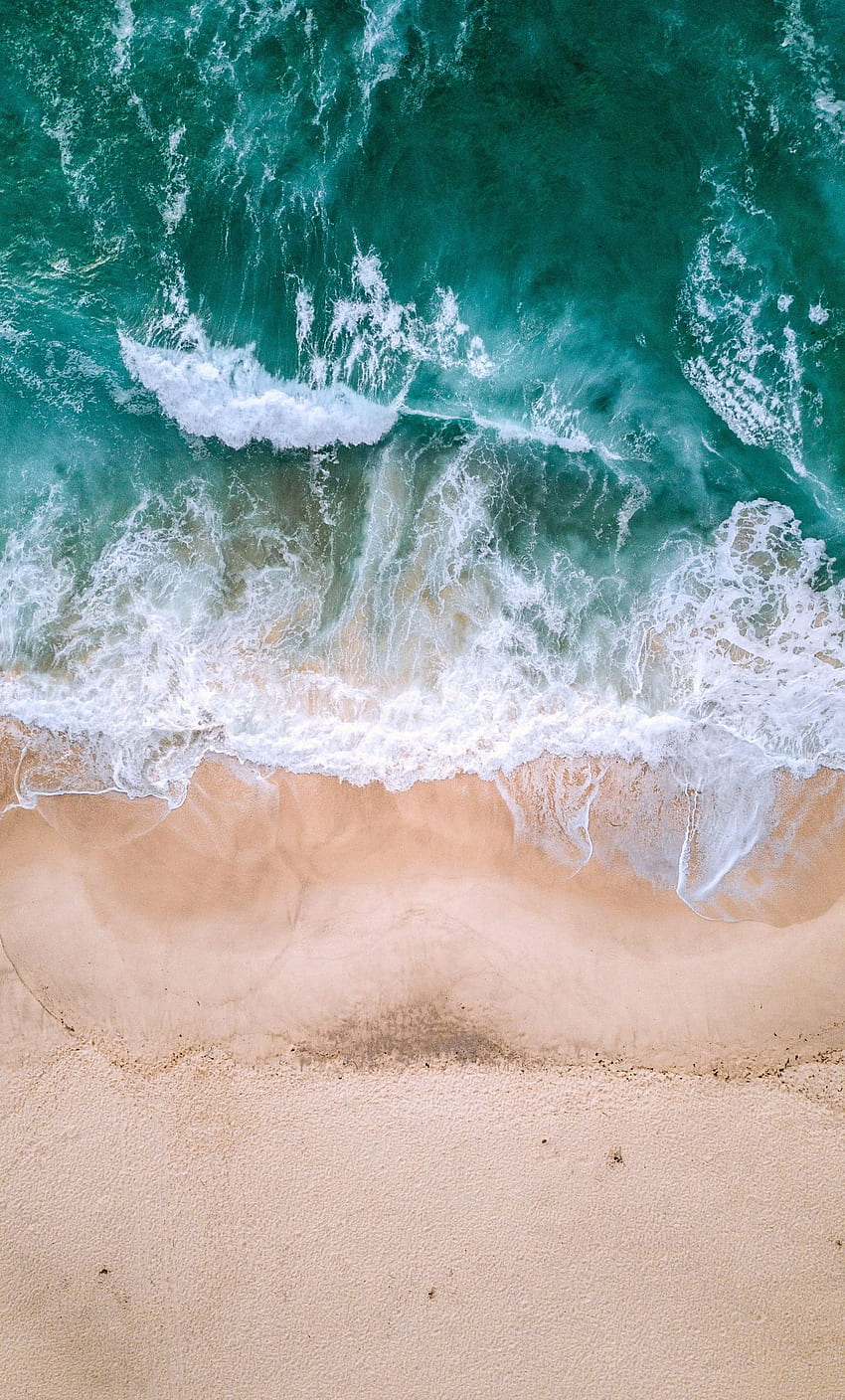 Exotic beach, aerial shot, sea , , iPhone 6 Plus HD phone wallpaper