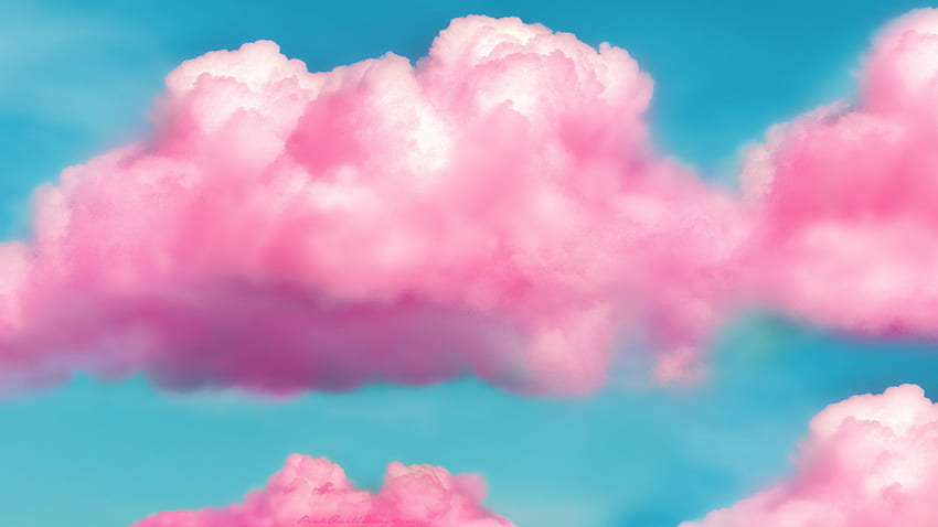cotton candy clouds . 500 x 750, Aesthetic Cotten Candy HD wallpaper