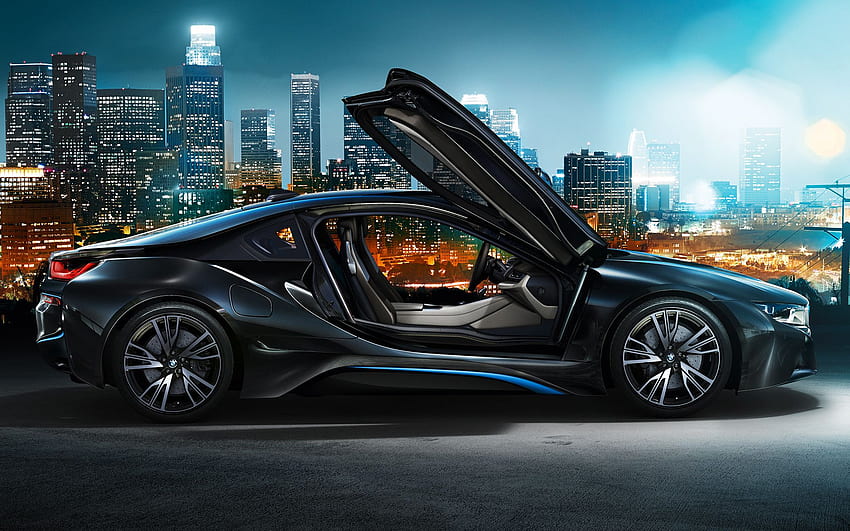 : BMW i8 Protonic Frozen Black Edition, BMW I8 Blue HD wallpaper