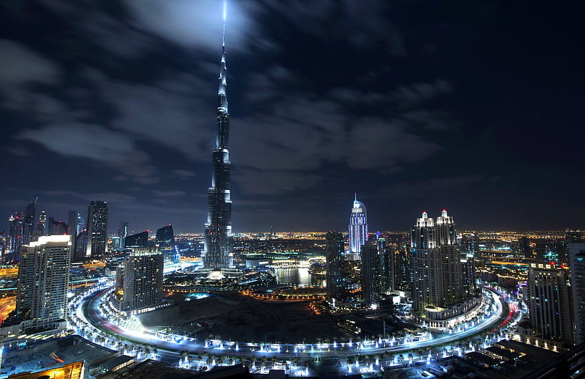 Man Made Dubai Cityscape Gece Khalifa Tower Burj Khalifa . Dubai şehri, Burj Khalifa, Burj Khalifa, Bruj Khalifa HD duvar kağıdı