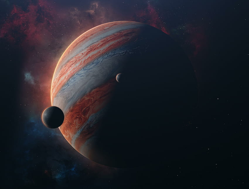 Jupiterplanet und Monde, Kunst HD-Hintergrundbild