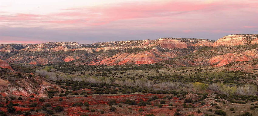 Palo Duro Canyon State Park di Twilight, Senja, Ngarai, Taman Kota, Texas, Lanskap, Pegunungan, Alam Wallpaper HD