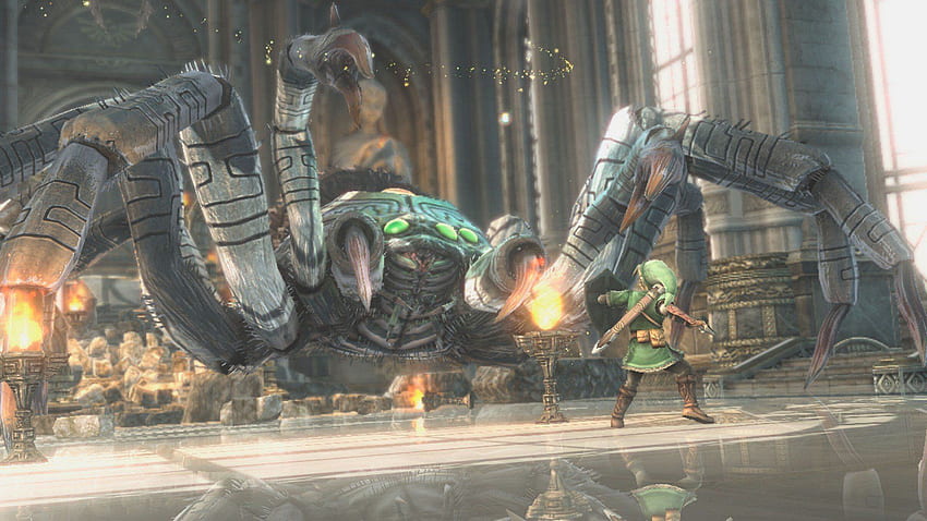 Link, The Legend of Zelda, Giant Spider, Video games, Screen shot / and Mobile & HD wallpaper