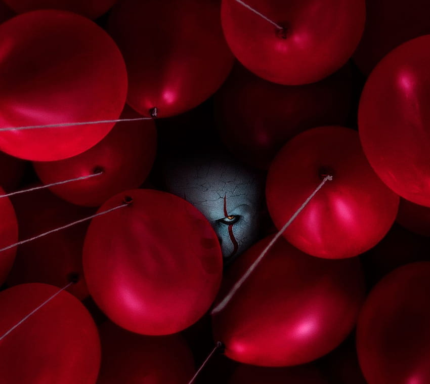 Red balloons, clown, joker, horror, movie, IT chapter 2 movie HD wallpaper