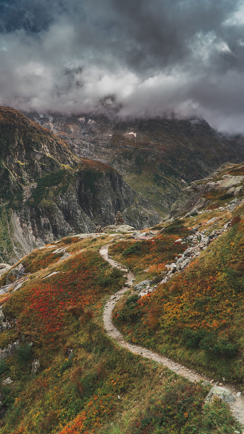 Alam, Batu, Pegunungan, Bebatuan, Pemandangan Dari Atas, Jalan wallpaper ponsel HD