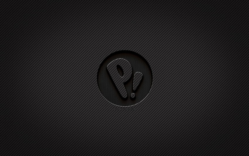 Pop OS carbon logo, arte grunge, fundo de carbono, criativo, Pop OS black logo, Linux, Pop OS logo, Pop OS papel de parede HD