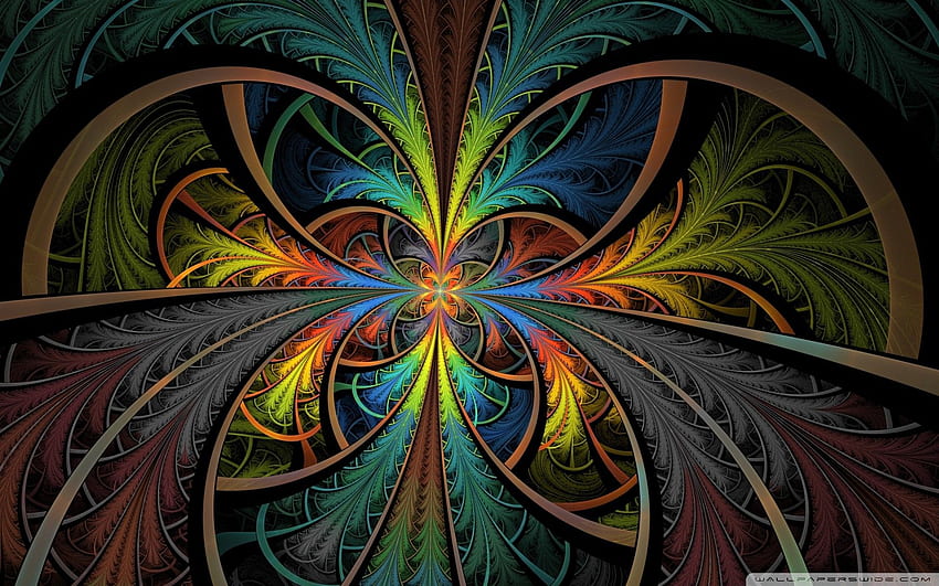 multicolor, psychedelic, kaca patri, Goa Trance Wallpaper HD