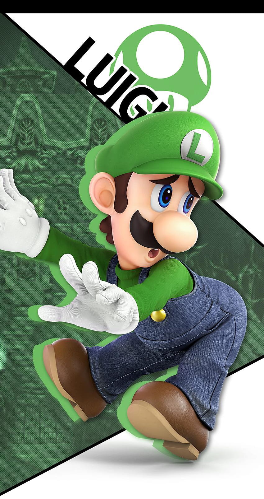 Luigi의 전화입니다. : 스매쉬브로스 HD 전화 배경 화면