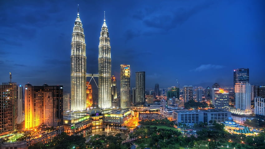 Petronas Towers - Kuala Lumpur - Malásia, Kuala Lumpur, Petronas Towers, Malásia, Ásia papel de parede HD