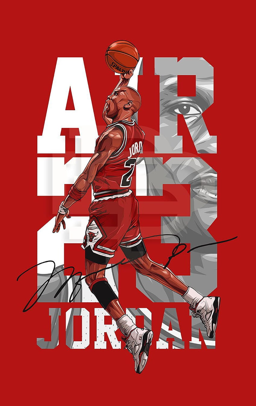 Grafika wektorowa Michaela Jordana. Grafika Michaela Jordana, logo Jordanii, iPhone Michaela Jordana Tapeta na telefon HD