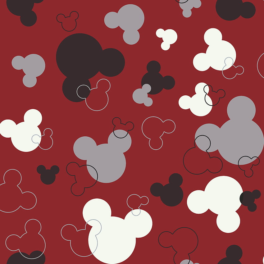 赤と黒のミッキー マウス、ミッキーとミニーのロゴ HD電話の壁紙