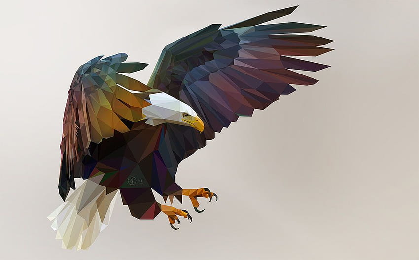 à venda impressão de águia lowpoly () se alguém estiver interessado, envie-me uma mensagem aqui >>. Pintura de águia, animais geométricos, arte de baixo poli papel de parede HD