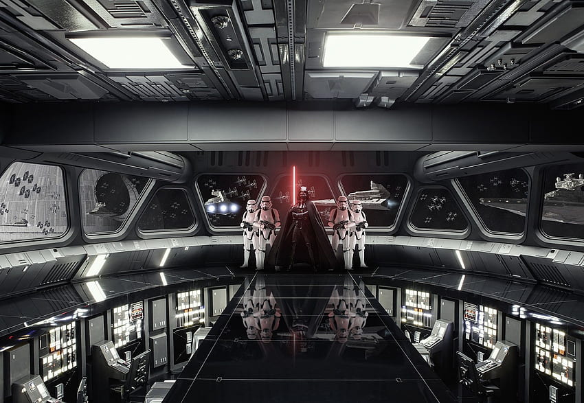 Destructor estelar de Star Wars, puente del destructor estelar fondo de pantalla