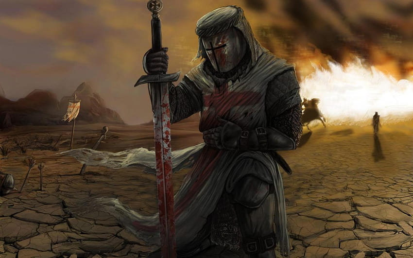 Knights Templar Group, Kneeling Knight HD wallpaper