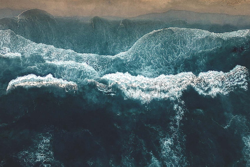 Dreamy Ocean iPhone Collection, Dark Green Ocean Wave HD wallpaper