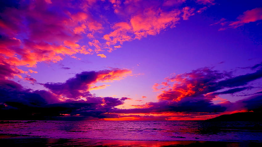 DRAMATIC CLOUDS, sea, clouds, sky, nature, sunset HD wallpaper