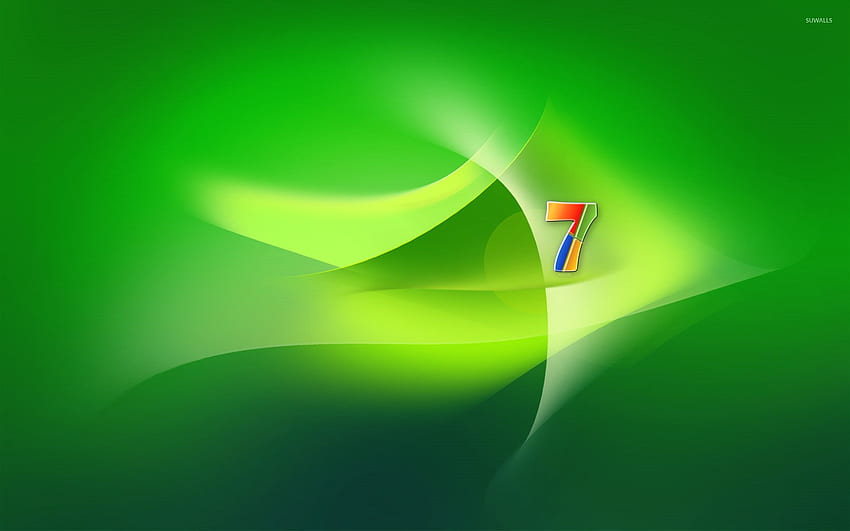 Logo Windows 7 hijau - Komputer Wallpaper HD