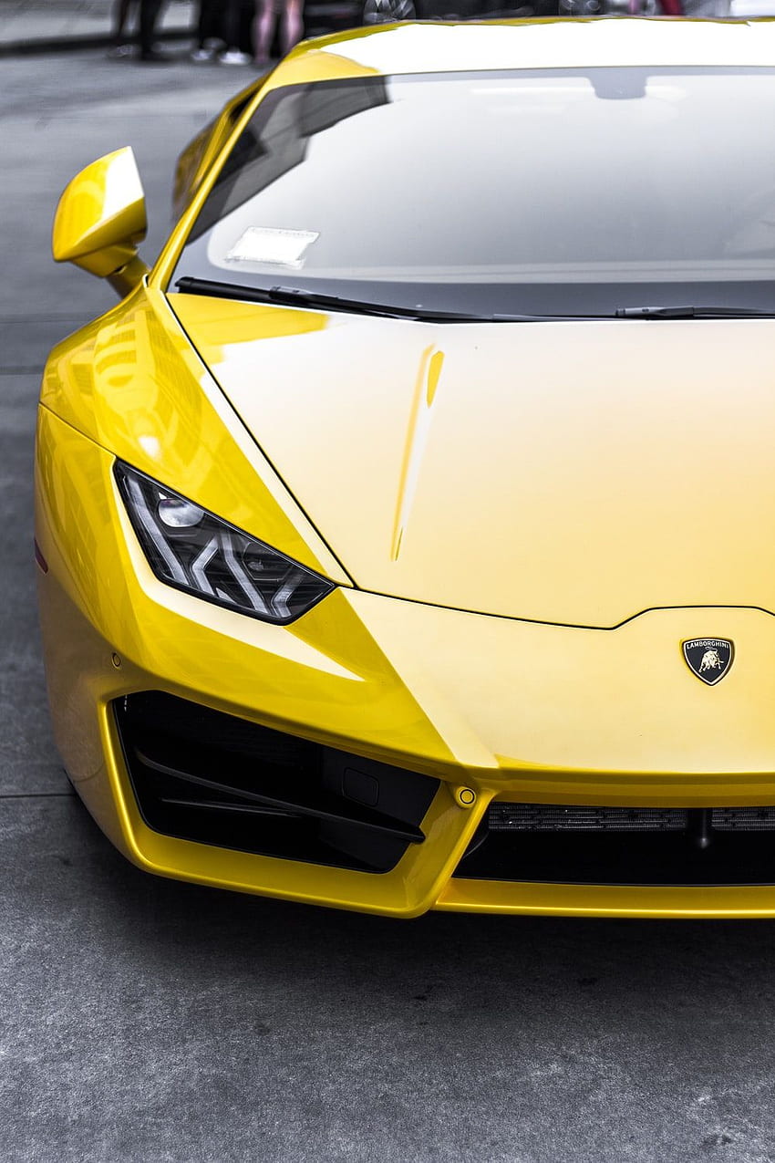 yellow sports car on top gray road – Car, Yellow Lamborghini HD phone wallpaper