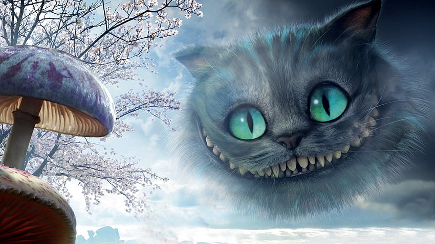 latar belakang kucing Cheshire. Kucing Cheshire, kucing Cheshire alice di negeri ajaib, Alice di negeri ajaib Wallpaper HD