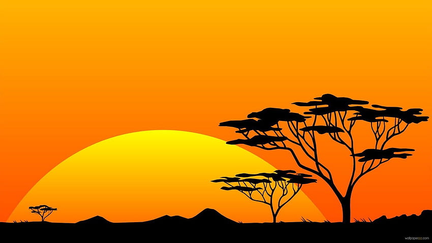 Latar Belakang Afrika. Afrika, Matahari Terbenam Afrika Wallpaper HD