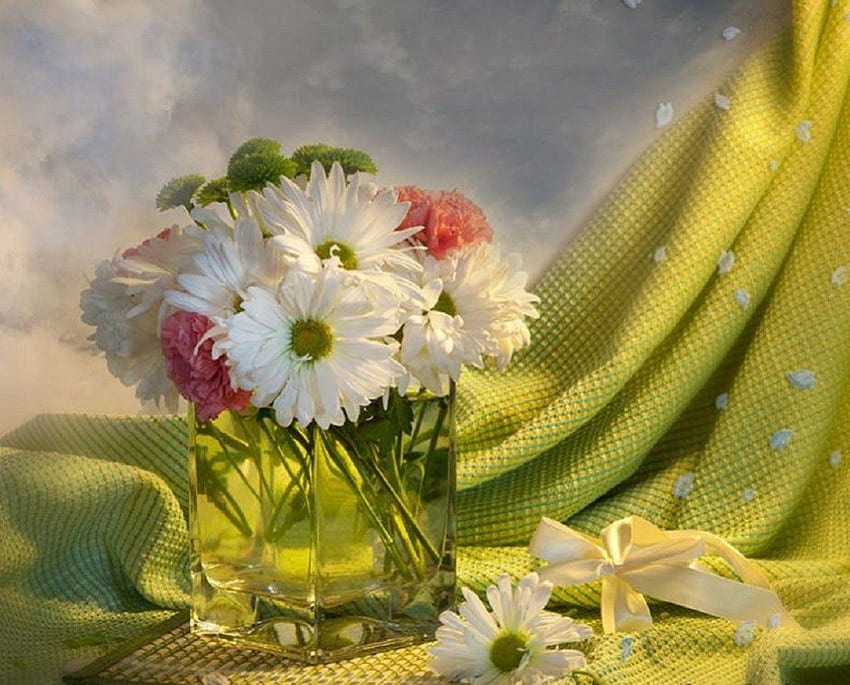 lovely spring bouquet, still life, bouquet, flowers, spring HD wallpaper