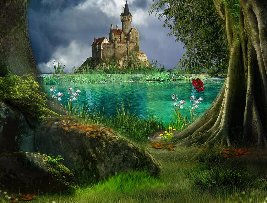 Fairy Tale Background, Fairy Tale Forest HD wallpaper