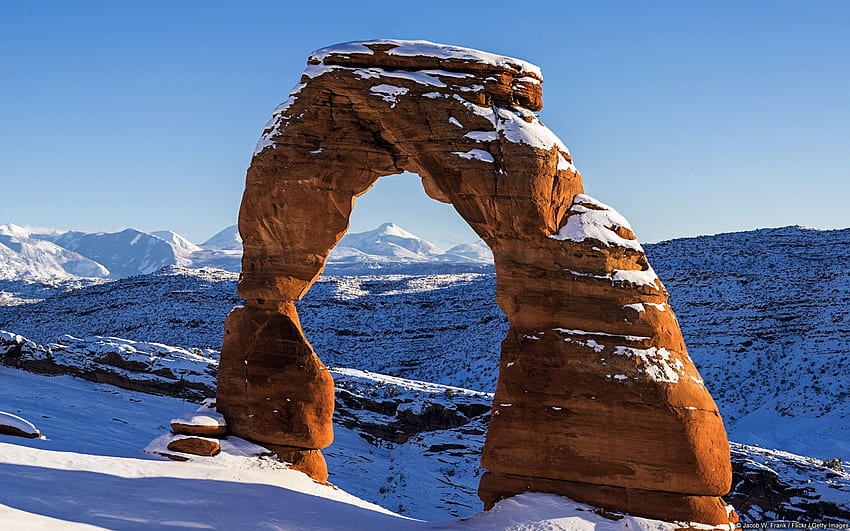 Arches National Park Utah Windows Theme, Utah Winter HD wallpaper