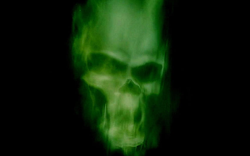 Smoking Skulls - Green Toxic Smoke HD wallpaper