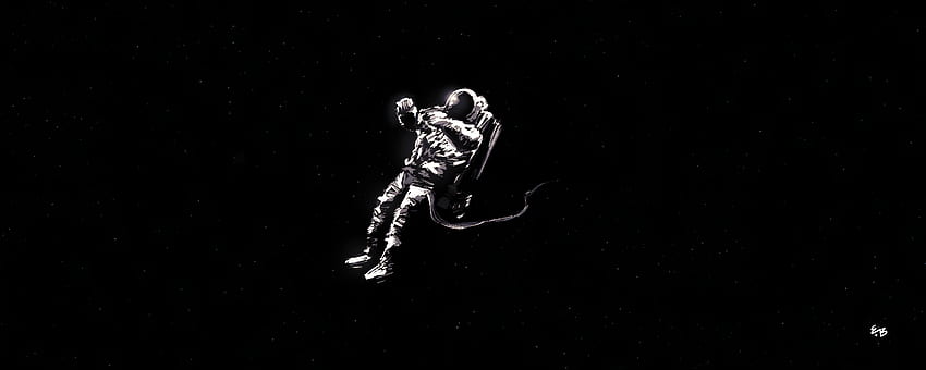 Astronauta w kosmosie sam przez erkanbahadir23. Astronauci w kosmosie, ilustracja muzyczna, astronauta, samotna przestrzeń Tapeta HD