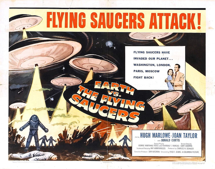 Earth Vs The Flying Saucers, extraterrestres, soucoupes, voler, terre Fond d'écran HD