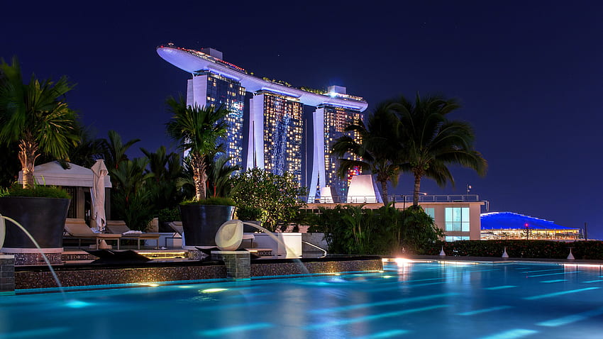 Marina Bay Sands Singapore Las Vegas Travel HD wallpaper