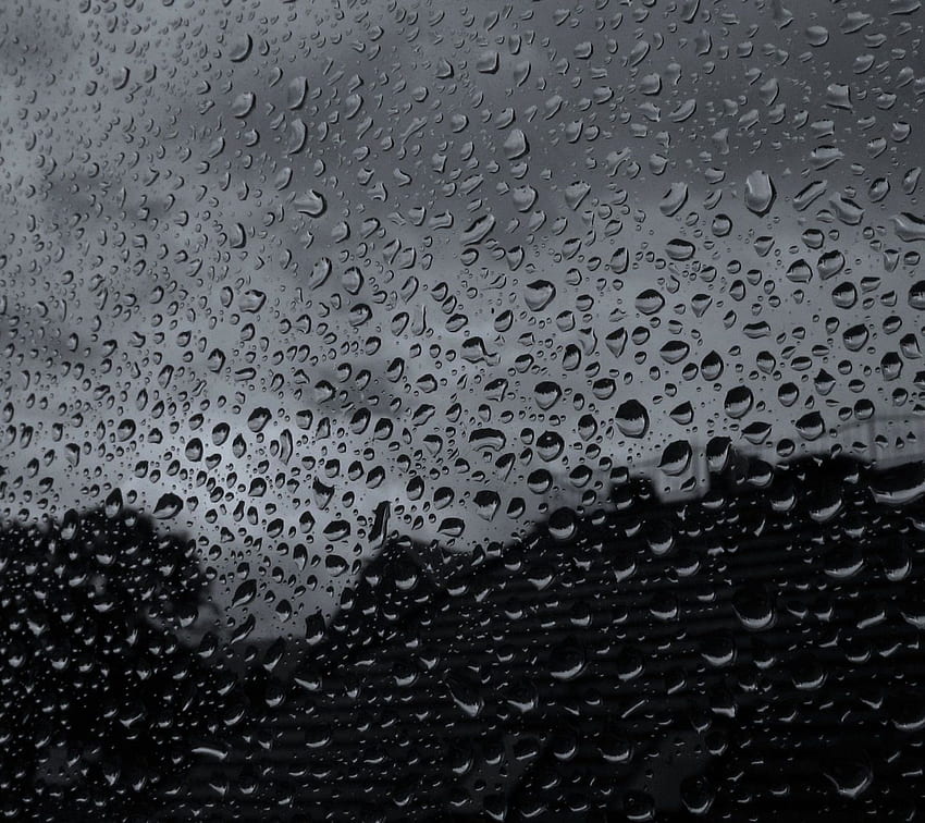Landscape glass water droplets black. .sc SmartPhone HD wallpaper