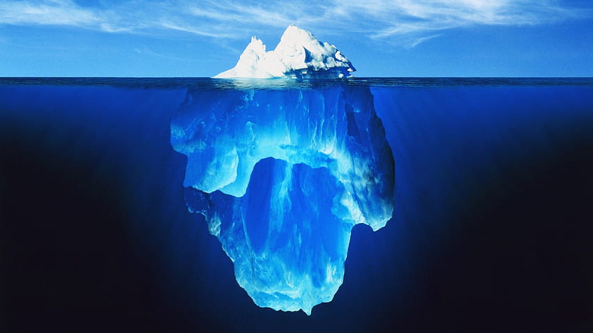 ледник, айсберг, под вода. Подсъзнание, подсъзнание, теория на айсберга HD тапет