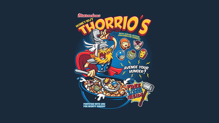 Thor engraçado o cereal dos vingadores papel de parede HD