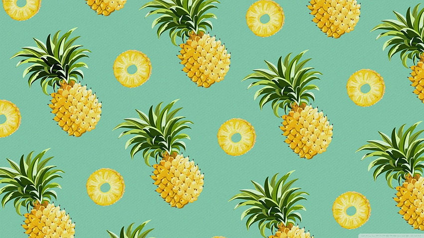 fajne ananasy. ananas 4 szt. w 2019. Ananas, słodkie lato Tapeta HD