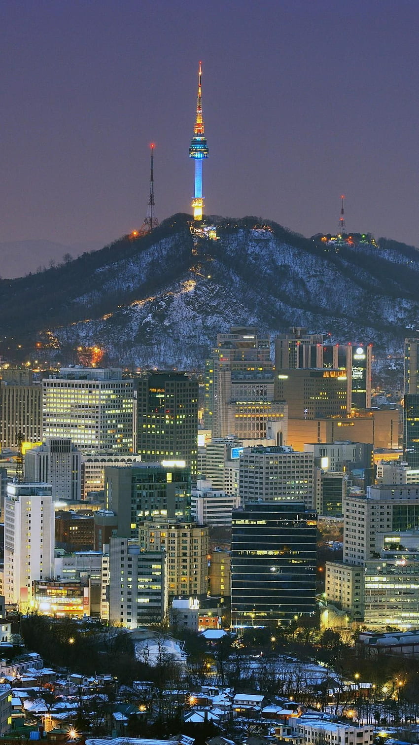 Seul iPhone, Seul Şehir Gecesi HD telefon duvar kağıdı